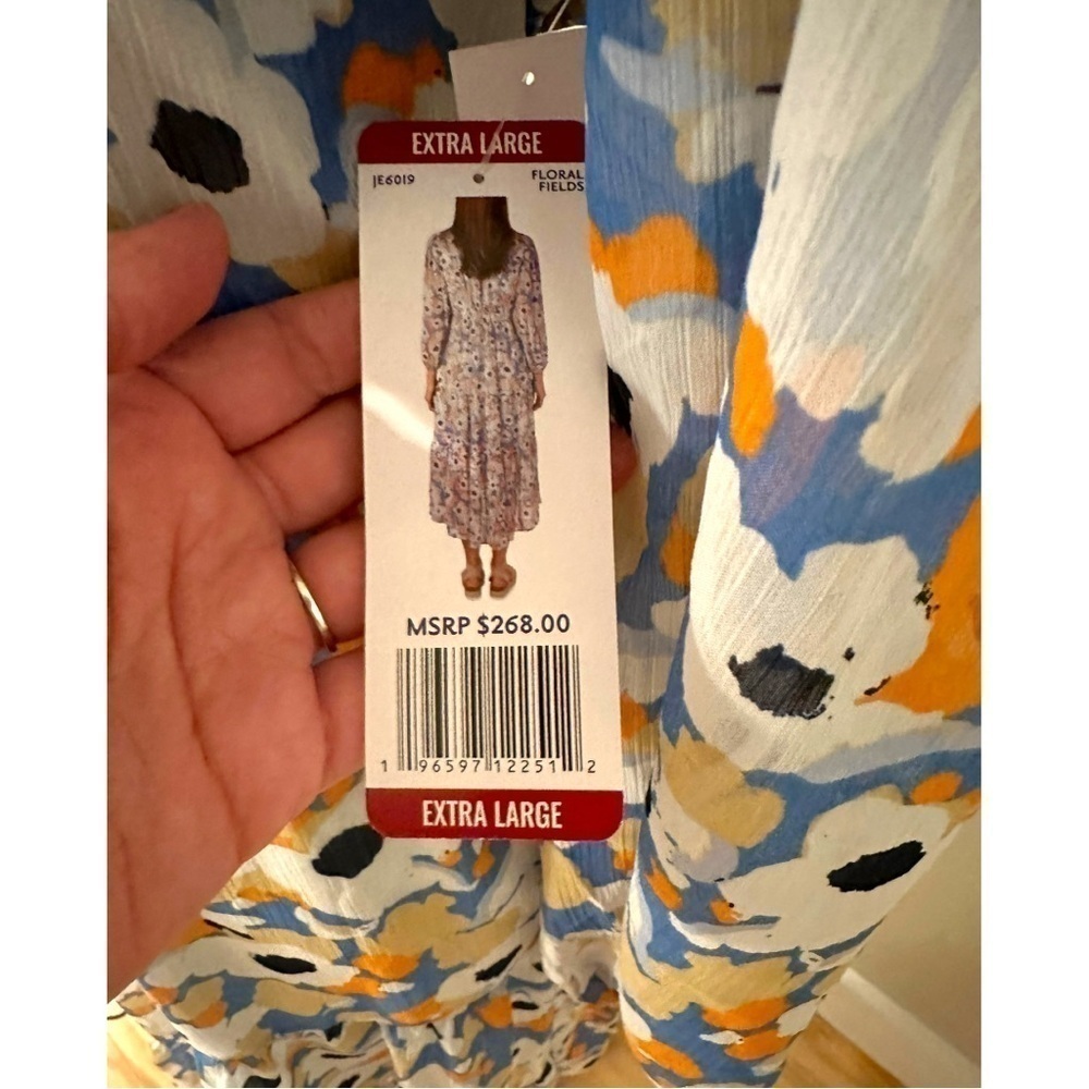 Joie Multicolor Floral Midi Dress in Size XL - Picture 6 of 6